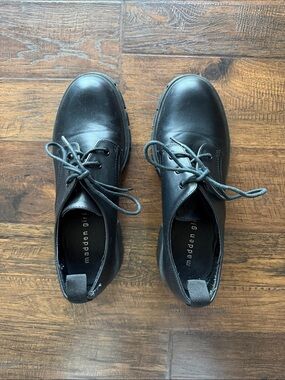 Madden Girl Black Lace-Up Derby Oxfords